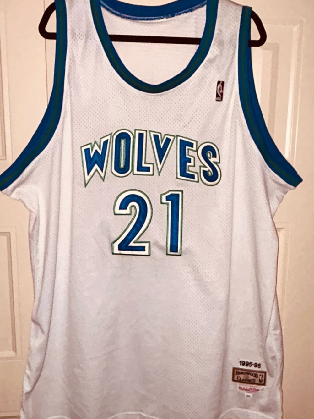 Mitchell & Ness White Hardwood Classics NBA Jersey Big & Tall size 56